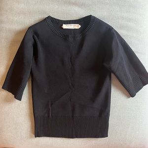 Bec + Bridge Ribbed Knit Top — Black